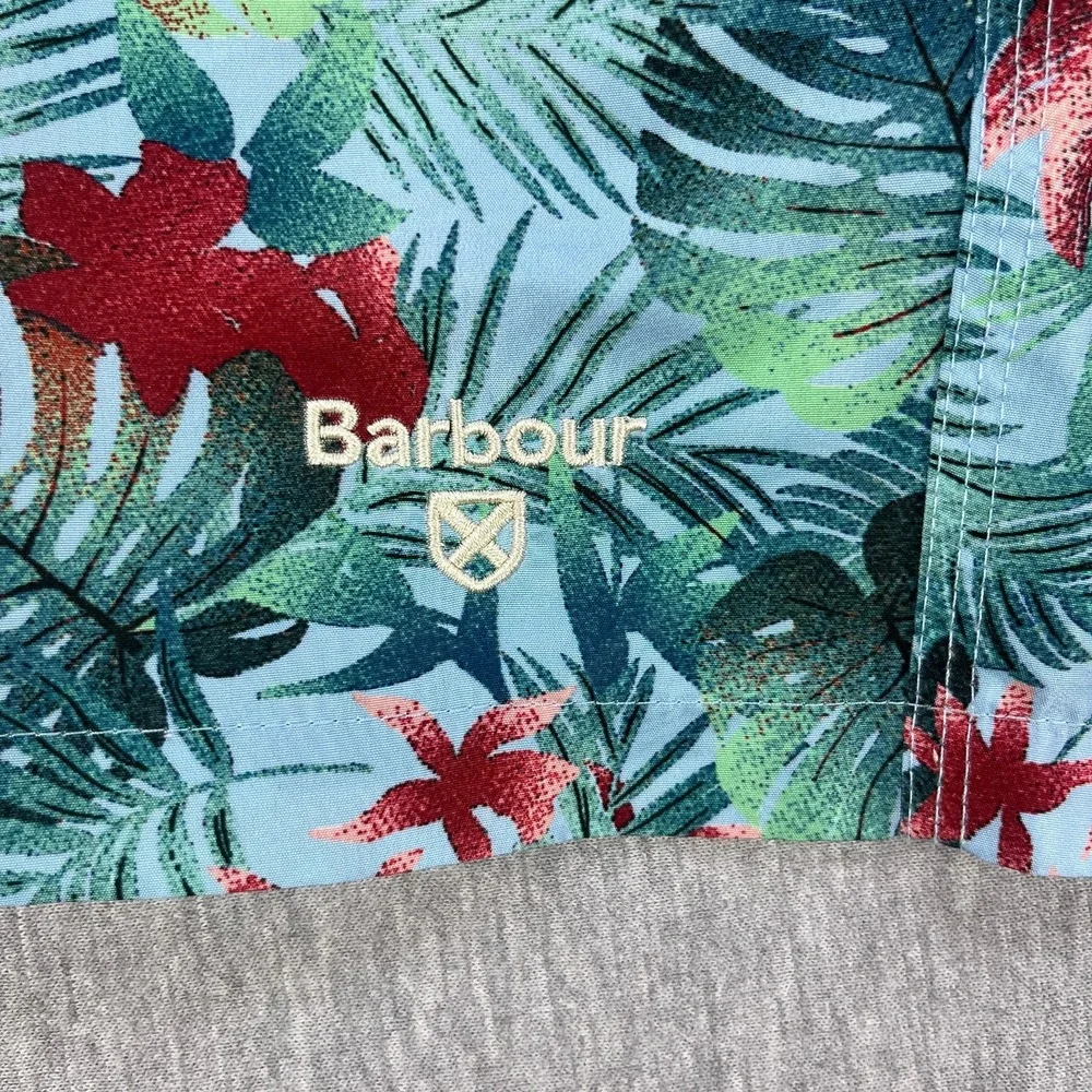 Barbour Swim Trunks Mens XL Blue Floral Tropical Beach 5